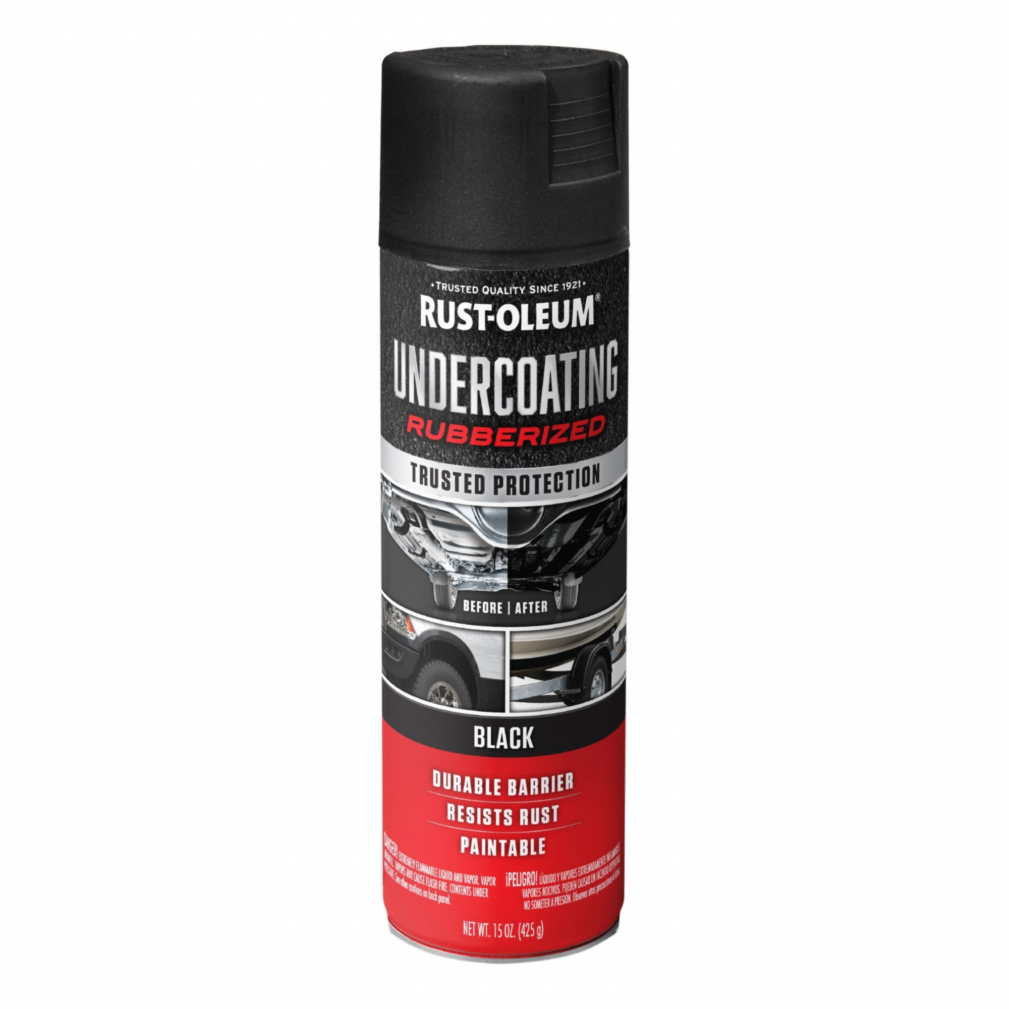 Rubberized Undercoating: Rubberized Undercoating, Black, Solvent, SBR Rubber, Metal