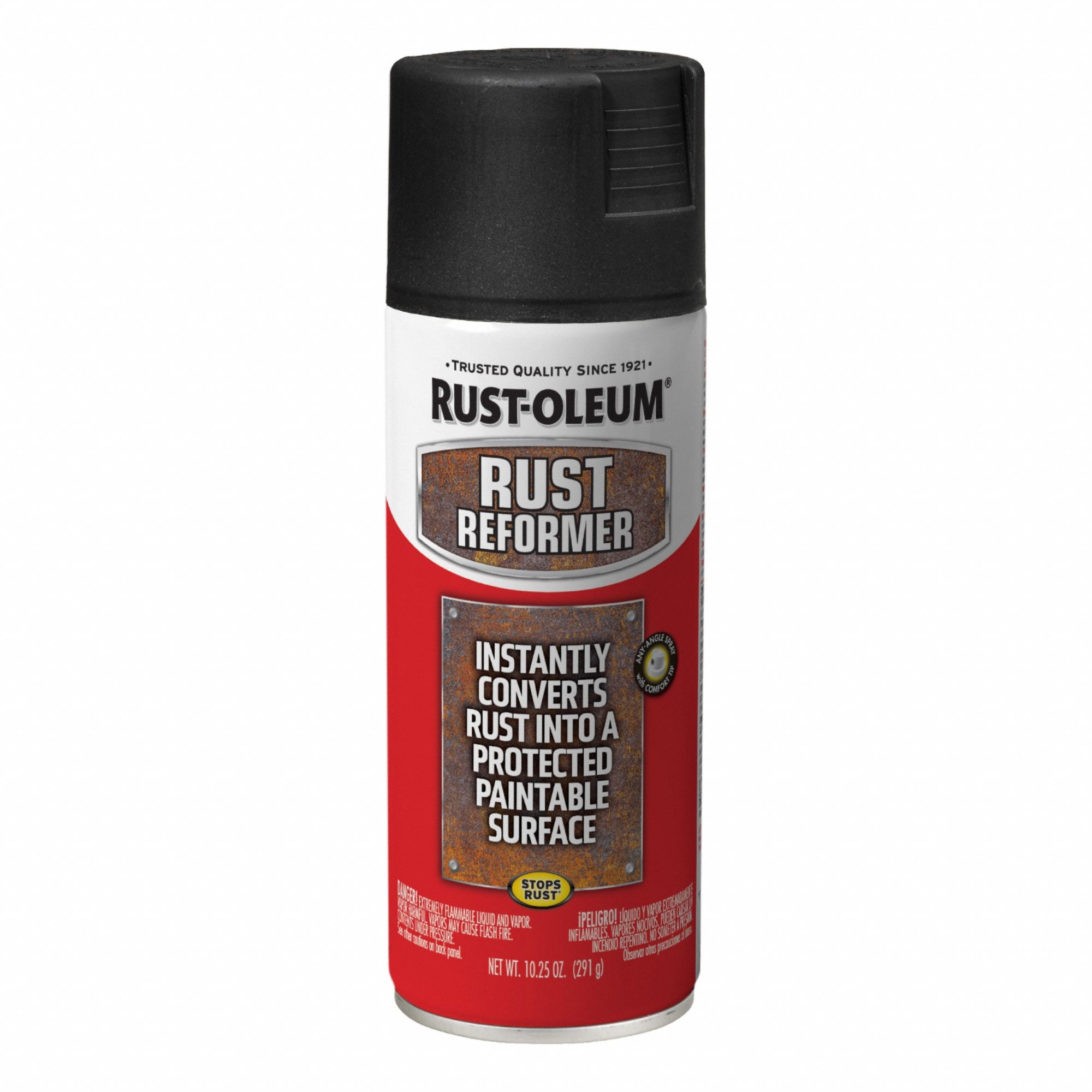 Rust Converter: Rust Reformer, Black, Metal, Solvent, Oil Modified Alkyd, Flat, Smooth