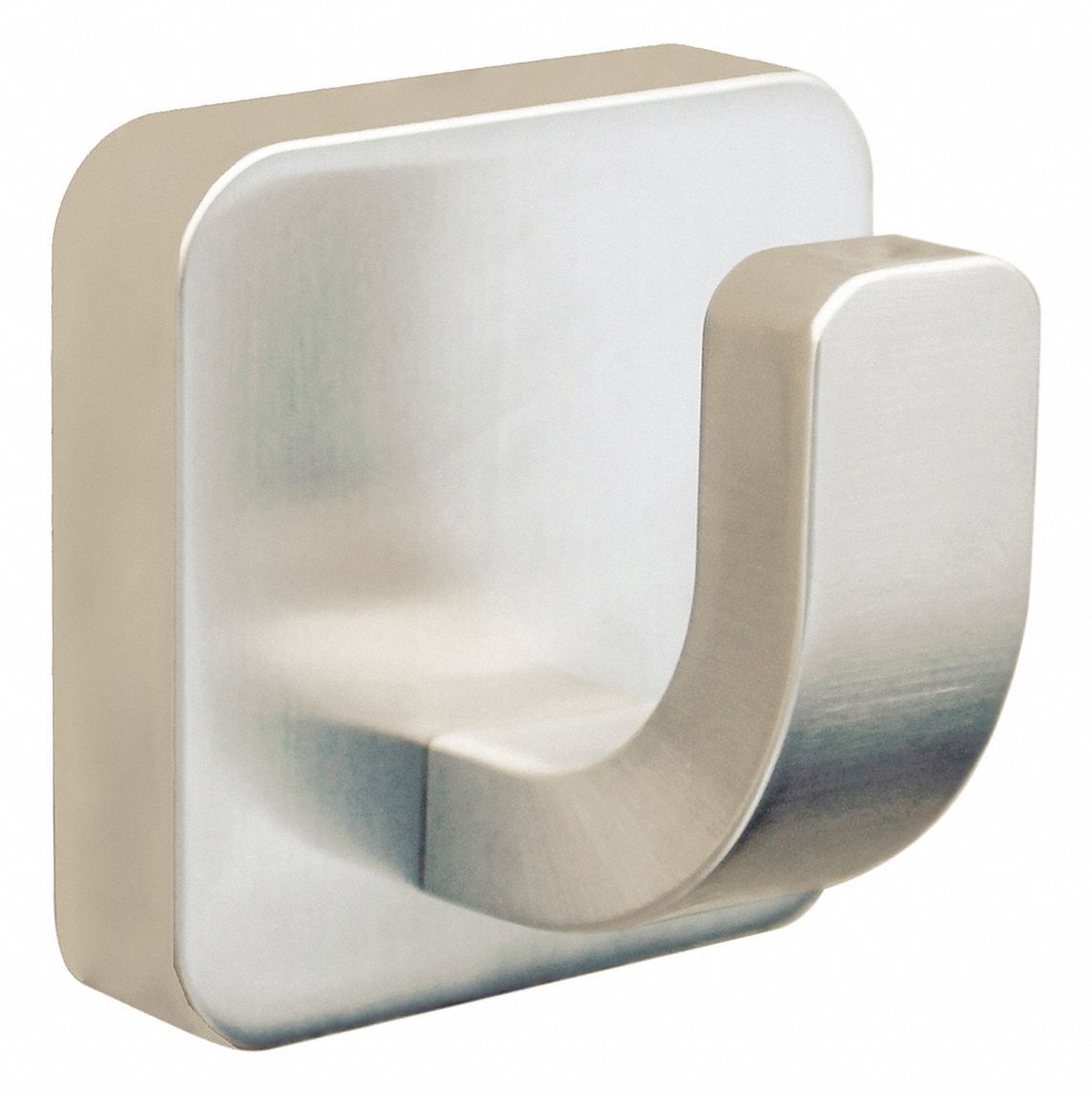 Bathroom Hook: SA-2406-BN, 1 Hooks, Brass, Brushed, 2 1/4 in x 2 1/4 in x 1 3/4 in, Wall