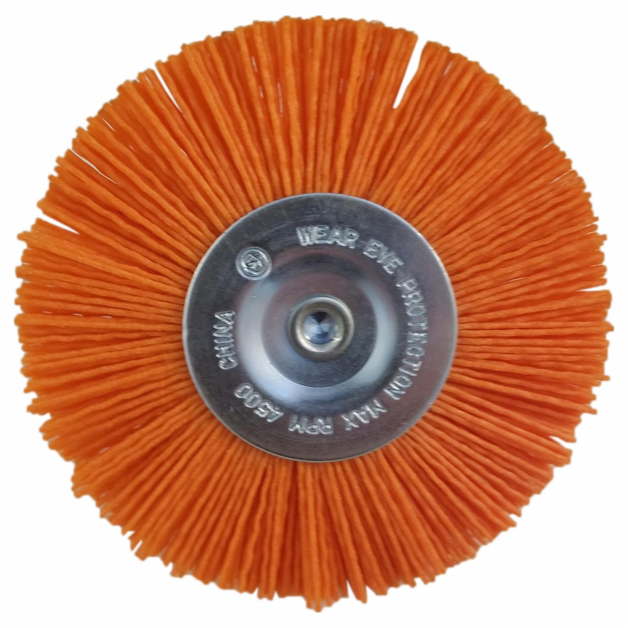 Nyalox Wheel Brush, 120 Grit, Orange, 4"