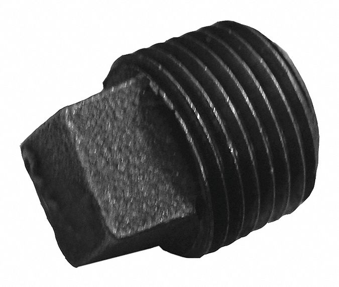Black Square Head Plug, 3/4 In