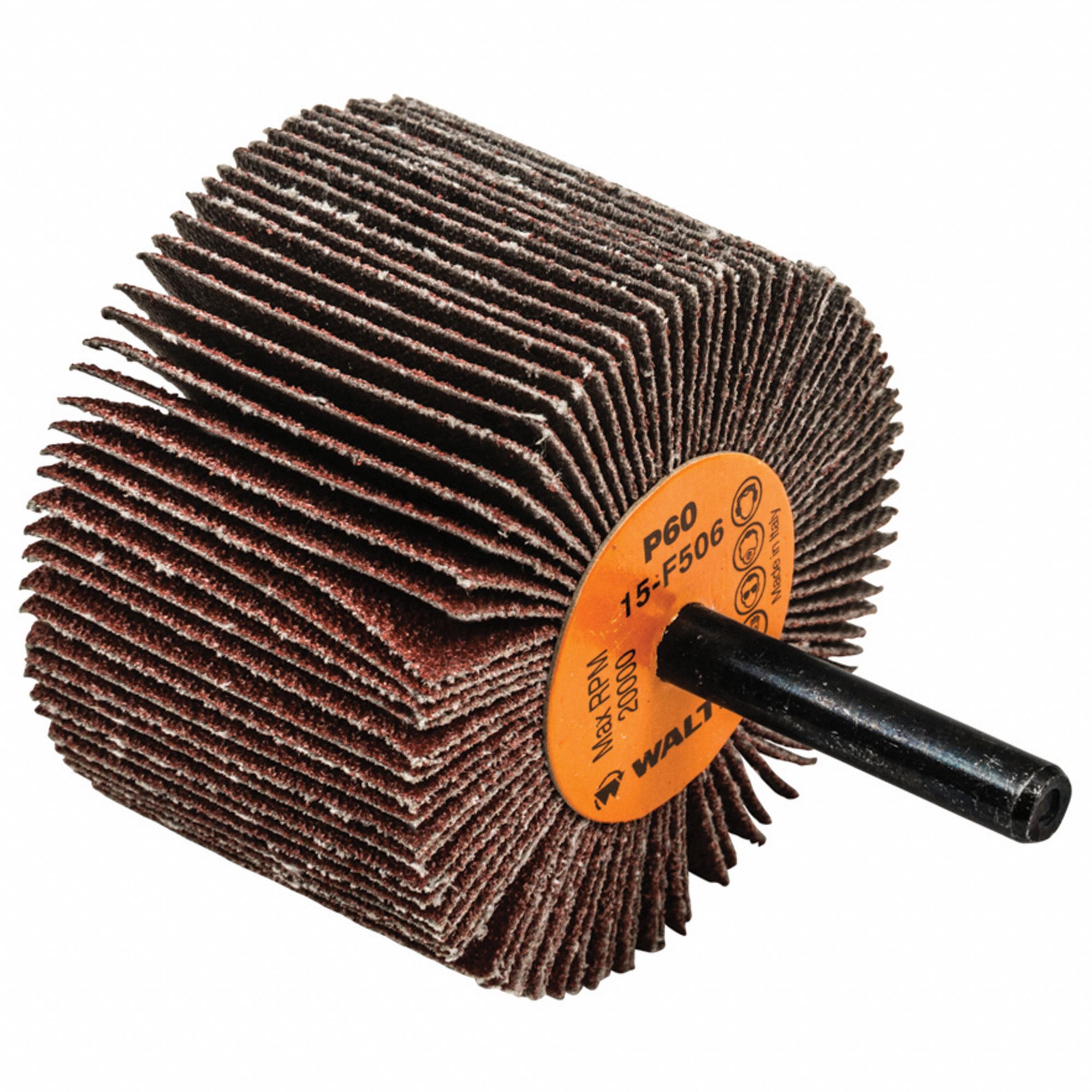 Flap Wheel, 1/4" Shaft, 2.5"x1.5" 60gr