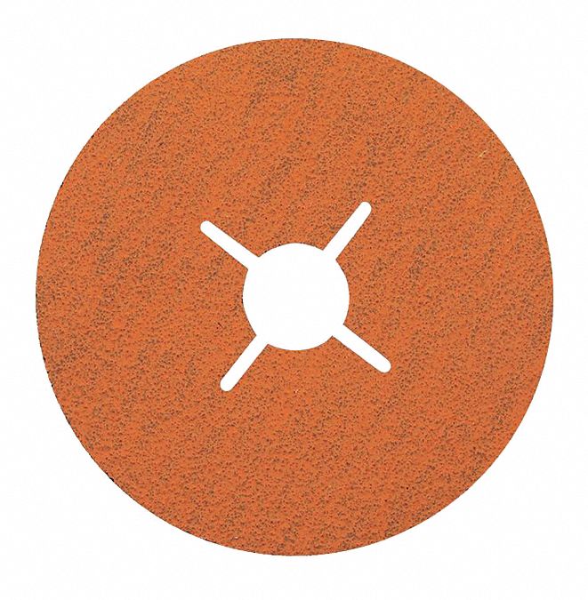 FIBRE SANDING DISC, COOLCUT XX, MED, 80 GRIT, ELECTROSTATIC, ORANGE, 4 1/2 X 7/8 IN, CERAMIC