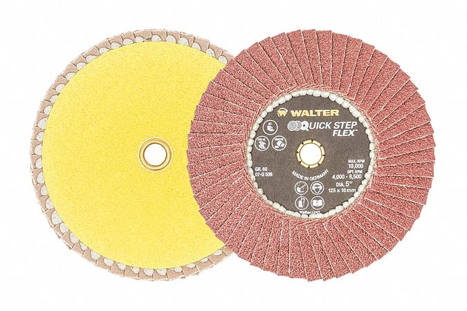 DISQUE LAMEL SOUPLE,TROU CENTRAL,10 000 TR/MIN MAX,5 PO DIA
