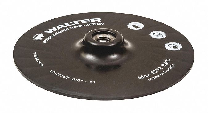 TURBO BACKING PAD 7"X5/8"-11"BLK