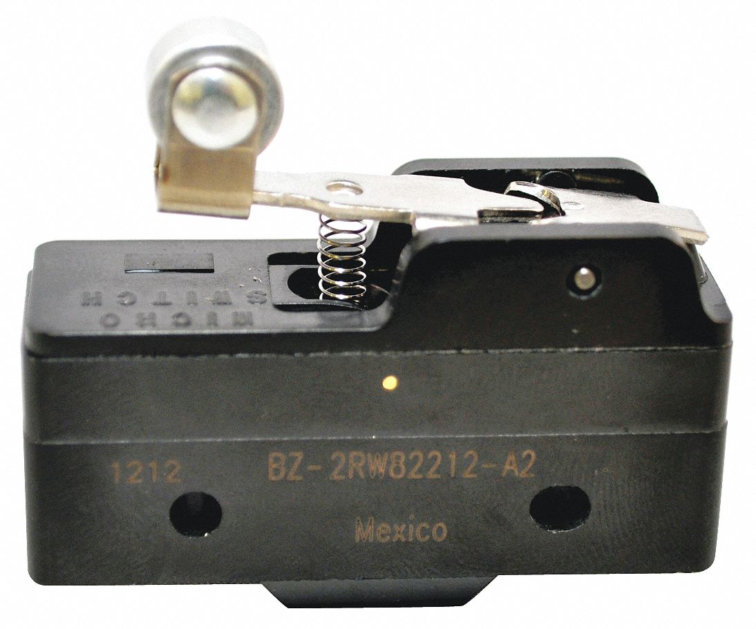 Snap Action Switch: Roller Lever Actuator, 1NO/1NC, Screw