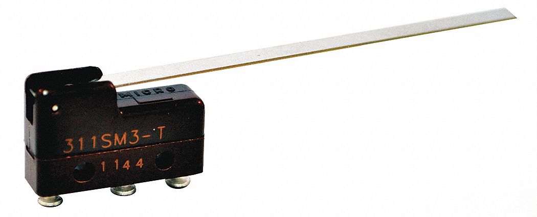 Miniature Snap Action Switch: Lever Actuator, 1NO/1NC, Solder Turret