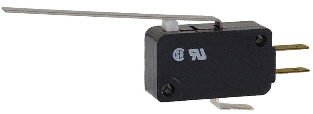 Miniature Snap Action Switch: Lever Actuator, 1NO/1NC, Quick Connect