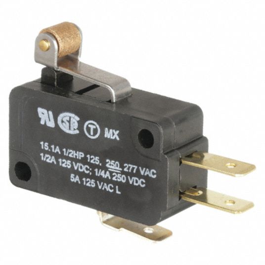 HONEYWELL, Roller Lever Actuator, 1NO/1NC, Miniature Snap Action Switch ...