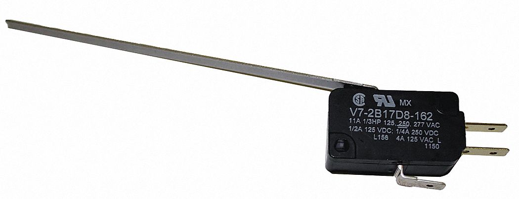 Miniature Snap Action Switch: Lever Actuator, 1NO/1NC, Quick Connect