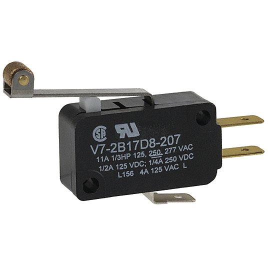 Miniature Snap Action Switch: 3 A @ 240 V, 0.2 A @ 250 V, 0.63 in Ht - Snap Action Switch