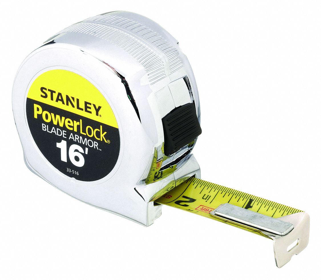 STANLEY, Inch, Nonmagnetic Single Hook Tip, Tape Measure - 24A342