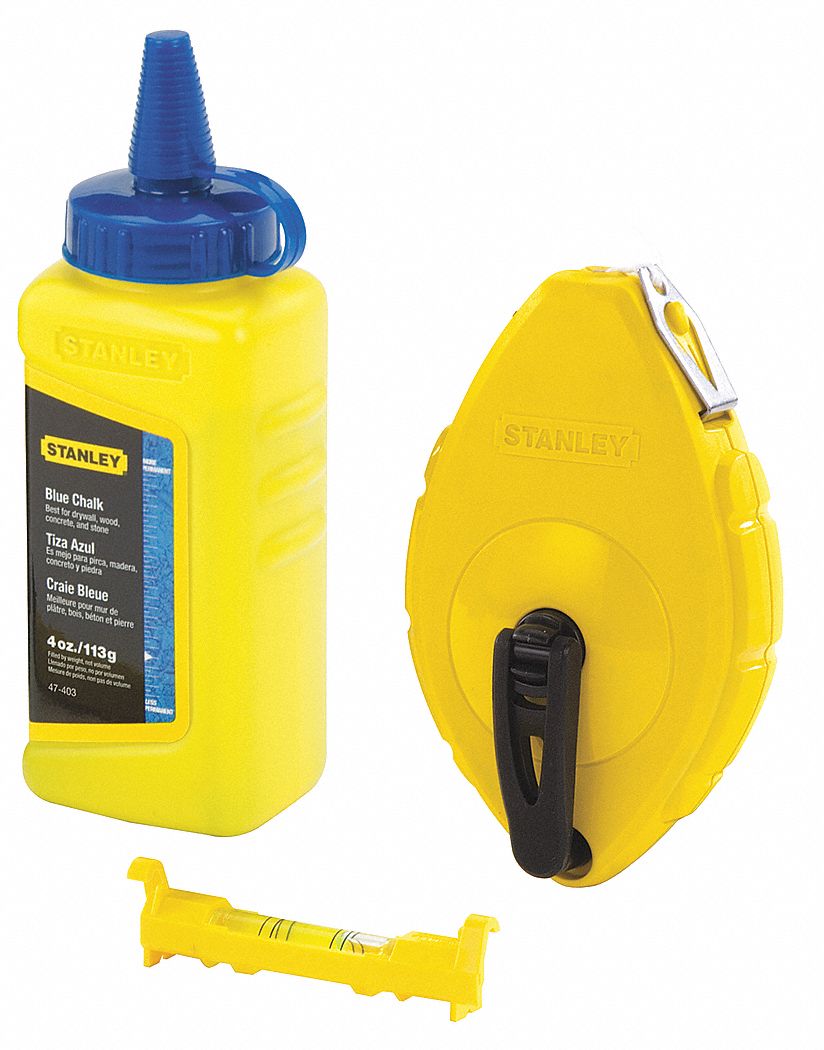 STANLEY Chalk Line Reel 100 ft Line Lg (Ft.), 4 oz Fill Wt (Oz