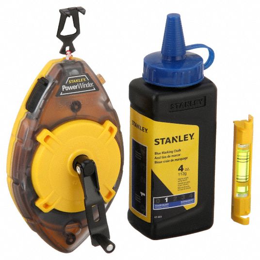 918924-9 Stanley Chalk Line Reel Set: 3-Piece, 100 ft. Line Lg (Ft