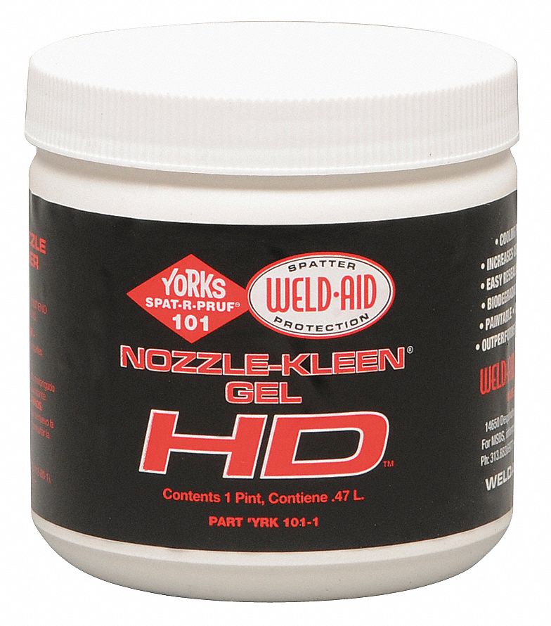 WELD AID Heavy Duty Nozzle Dip Gel Pint 24A412Yor 1011 Grainger