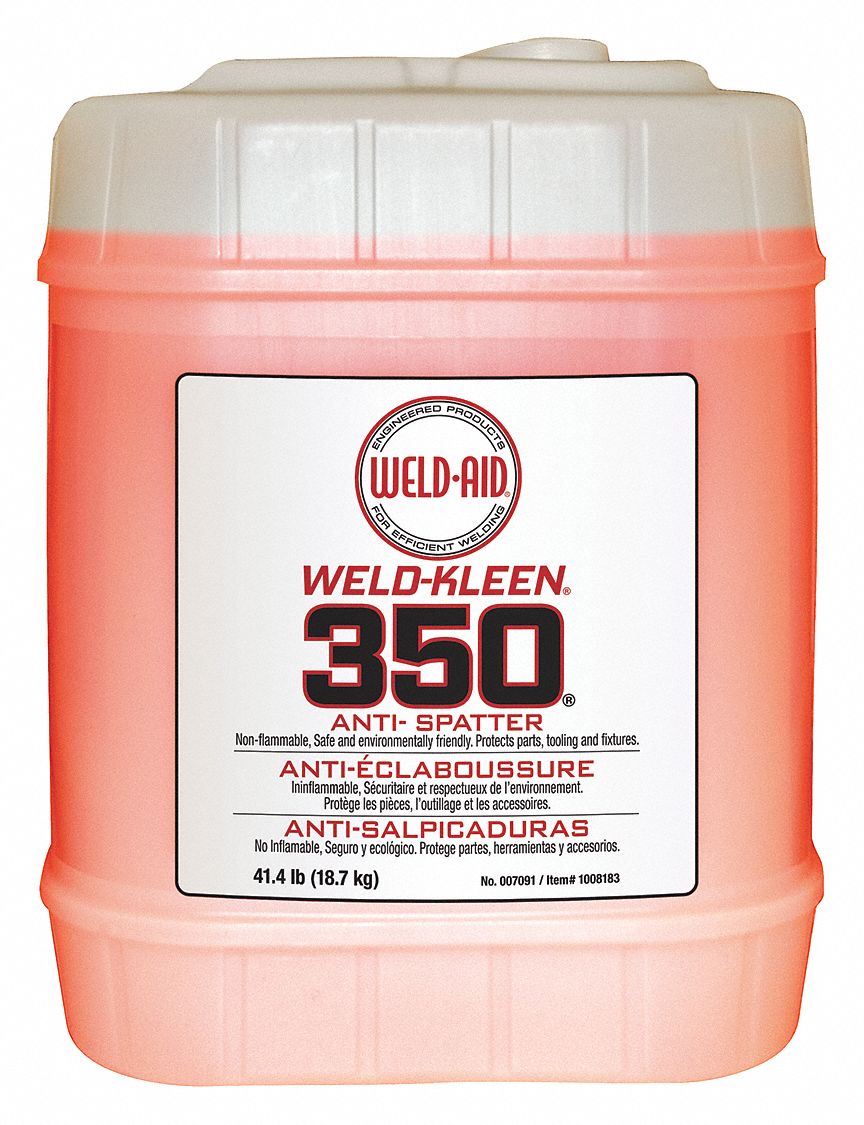 Antispatter: 5 gal, Bottle, Weld-Kleen 350