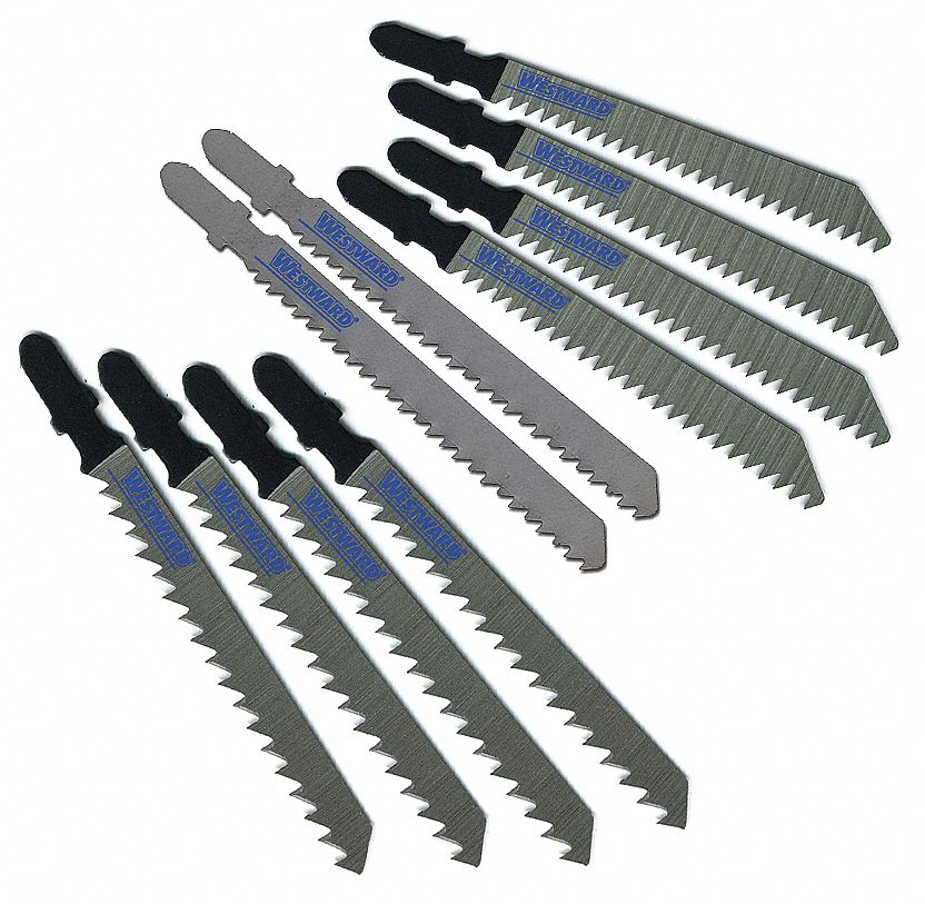 Jig Saw Blade Set, 6, 8, 10, 12, 18 Teeth per Inch Grainger
