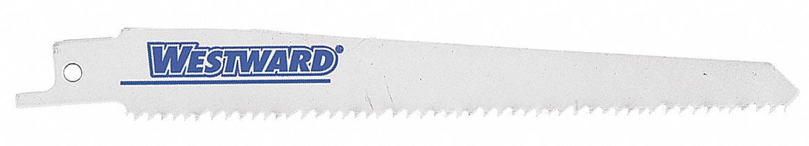 RECIPROCATING SAW BLADE, BI-METAL/M-42, 12 X ¾ IN, 6 TPI, RIGID, PLASTIC/WOOD