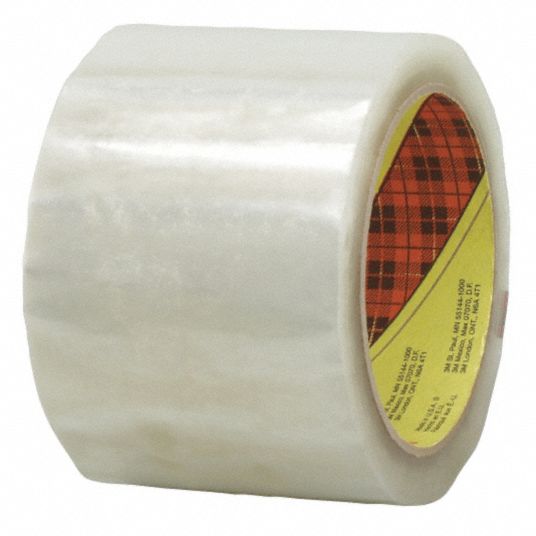 SCOTCH Carton Sealing Tape, Clear, 72mm x 100m 24A617371 Grainger