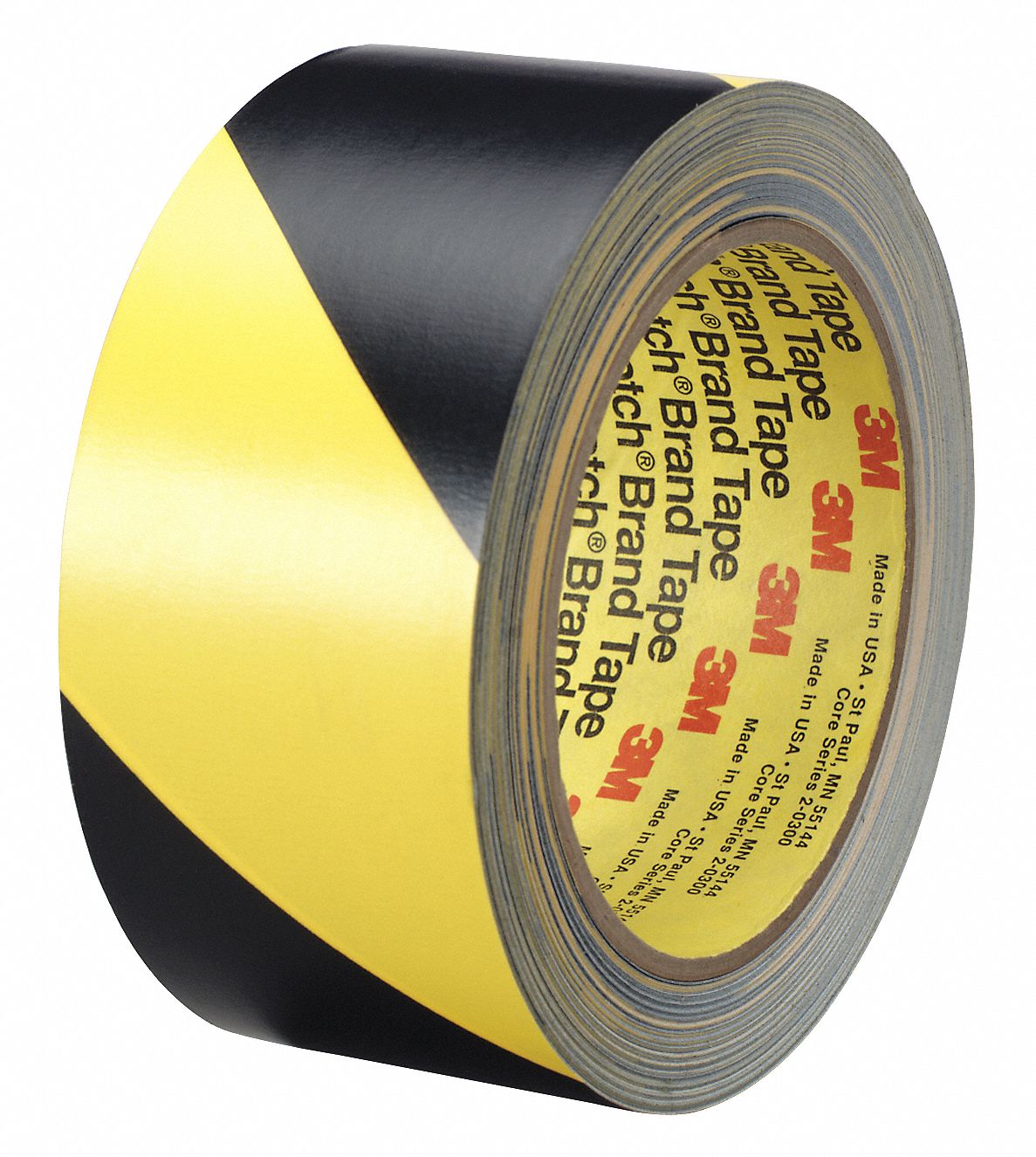 3M Safety Warning Tape, Striped, Continuous Roll, 1 in Width, 1 EA ...