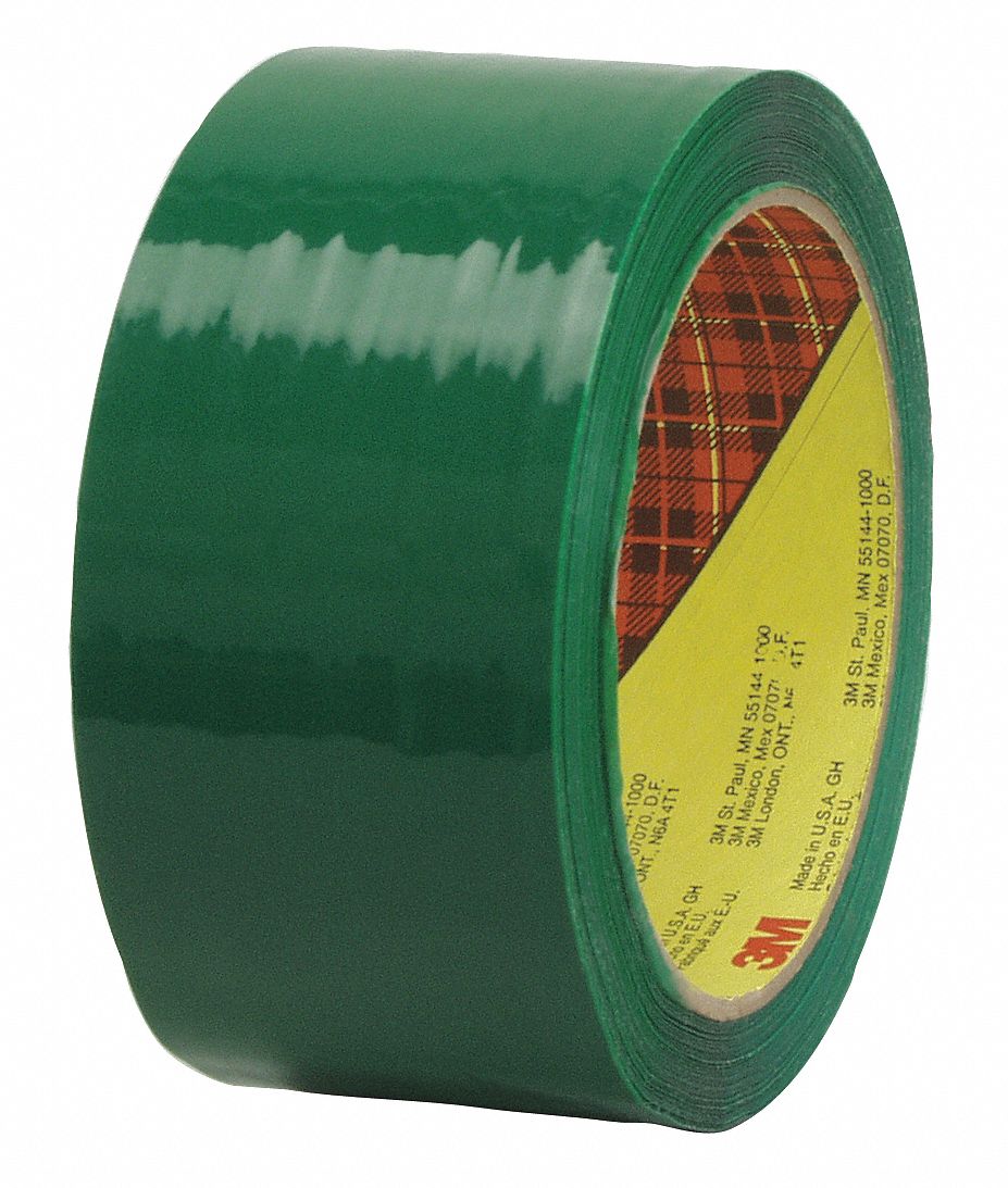 SCOTCH Box Sealing Tape, Green, Hot Melt Resin Tape Adhesive, Tape