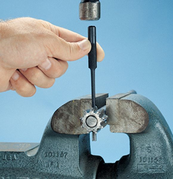 DASCO PRO Roll Pin Punch 1/8 in Tip Size, 4 in Overall Lg, Hexagon