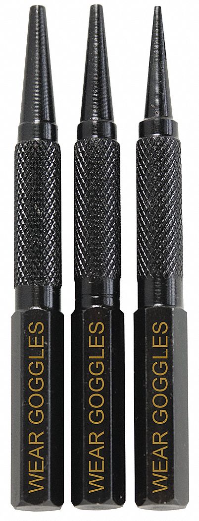 NAIL SET,4 IN L,BLACK OXIDE,3 PC