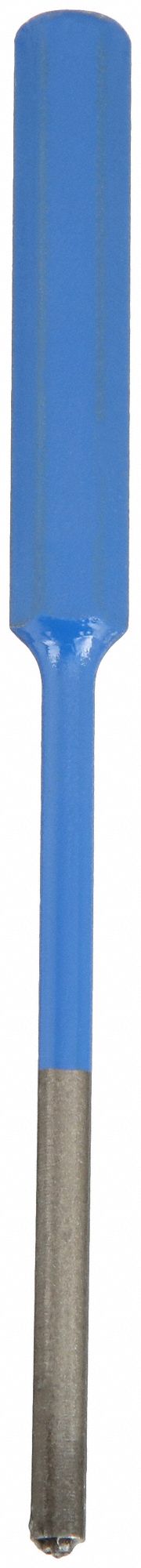 ROLL PIN PUNCH, 7/32 IN TIP DIAMETER, 5 IN OVERALL L, HEXAGON, STEEL, BALL, SAE