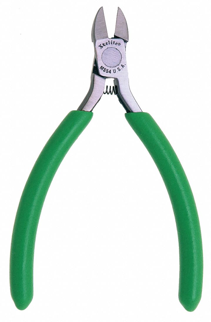 XCELITE Diagonal Cutting Pliers, Cut SemiFlush, Jaw Width 1 1/4 in