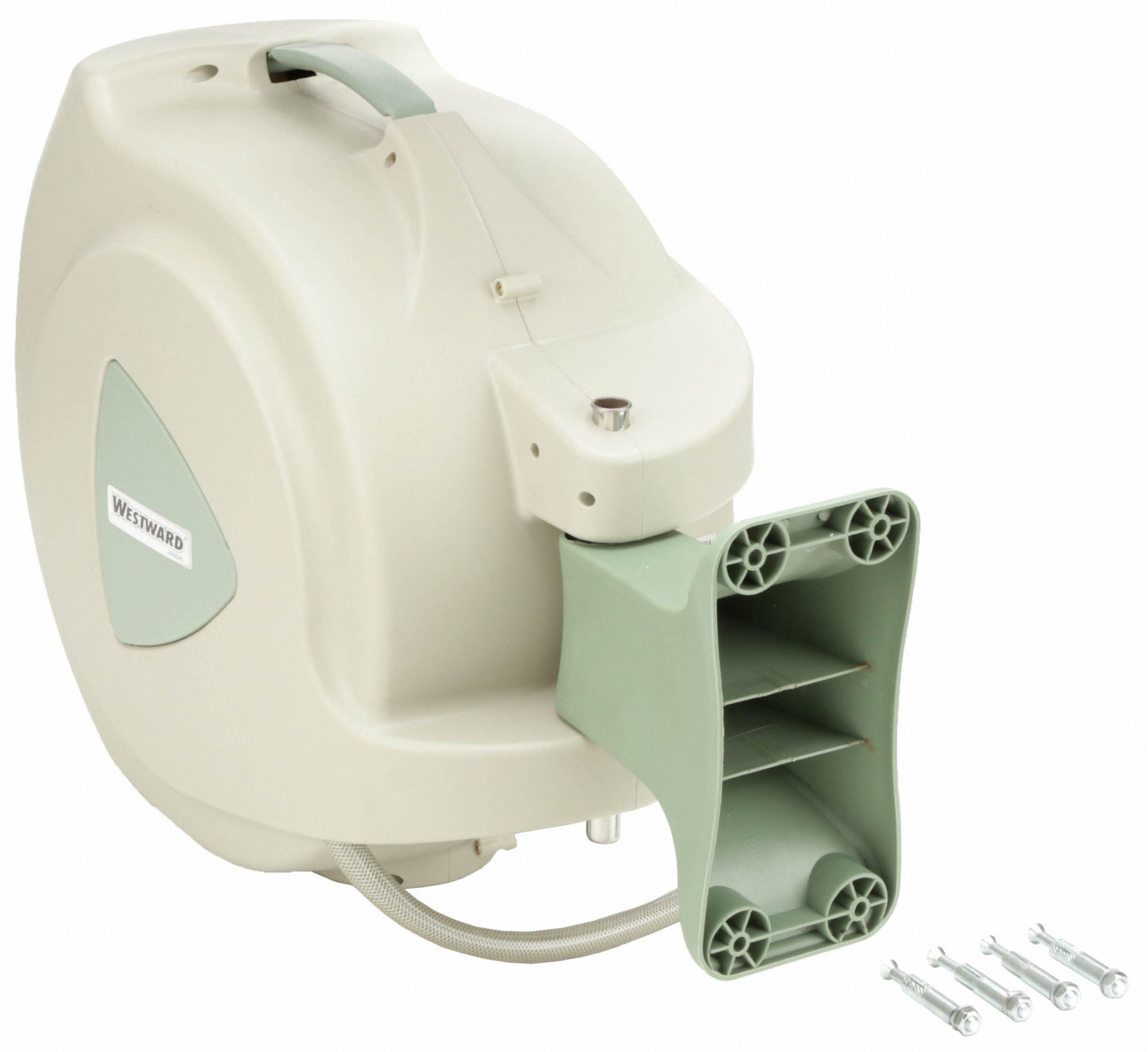 WESTWARD Spring Return Garden Hose Reel 65 ft (5/8 in I.D.), 3/4 in FNPT, 150 psi Max Op