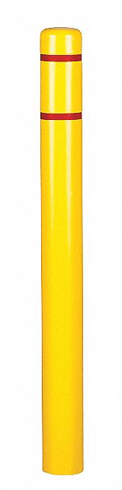 POST GUARD,BOLLARD,4"X52",YLW/RED TAPE