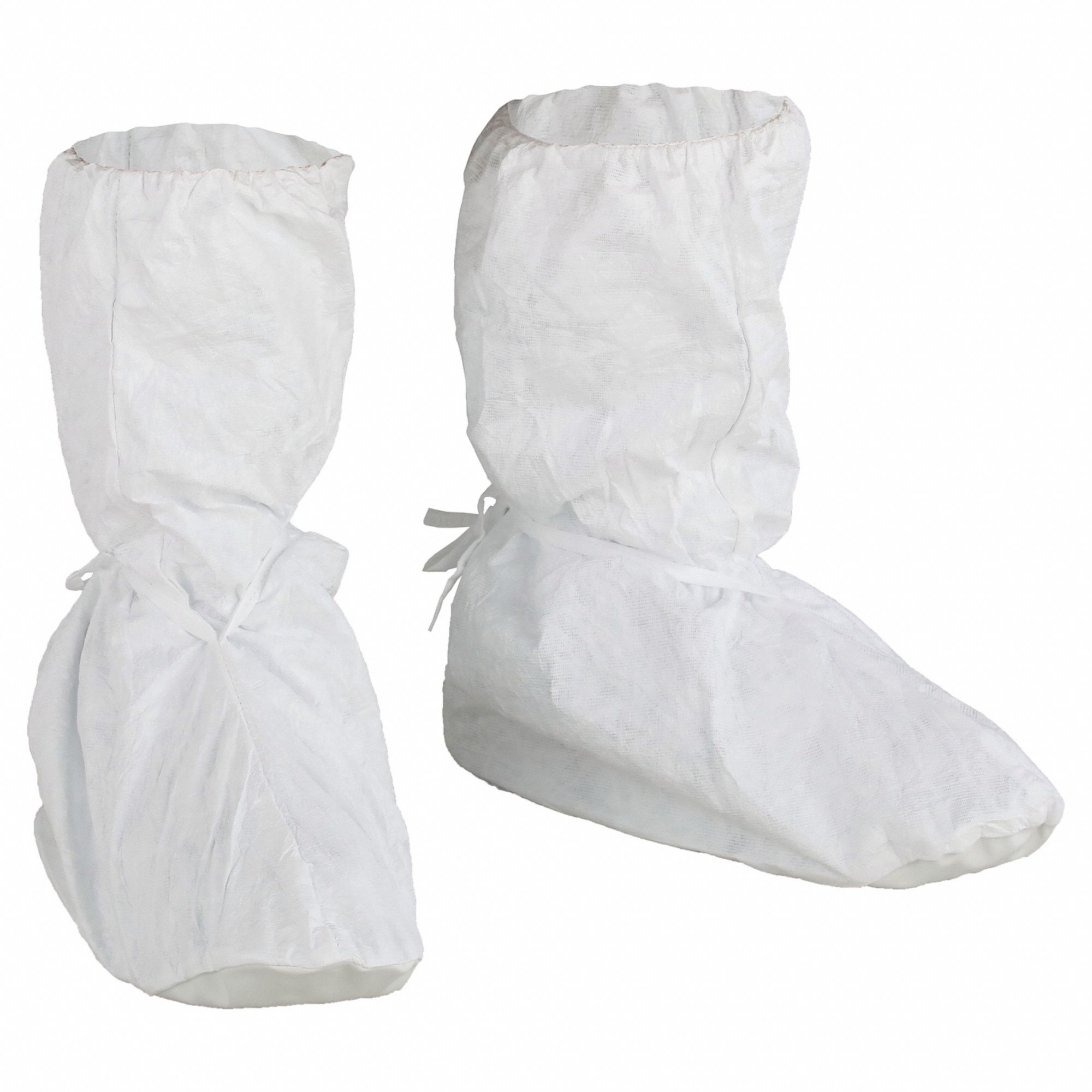 Boot Covers: Tyvek® IsoClean®, ISO 5 (Class 100) and above, Sterile, Elastic/Tie, L, 100 PK