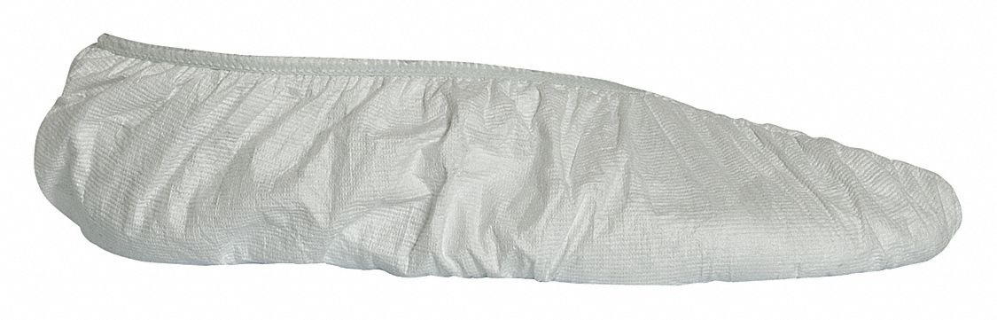 SHOE COVERS, WHITE, L, 8¼ IN H, SERGED SEAMS, 200 PK