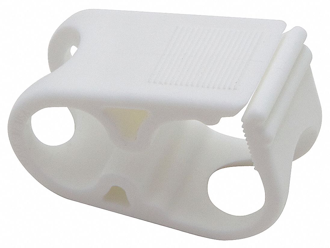 DYNALON Clamp, Polypropylene, White, PK 25 24AM83670755 Grainger