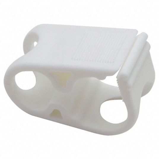 DYNALON Clamp, Polypropylene, White, PK 25 - 24AM83|670755 - Grainger