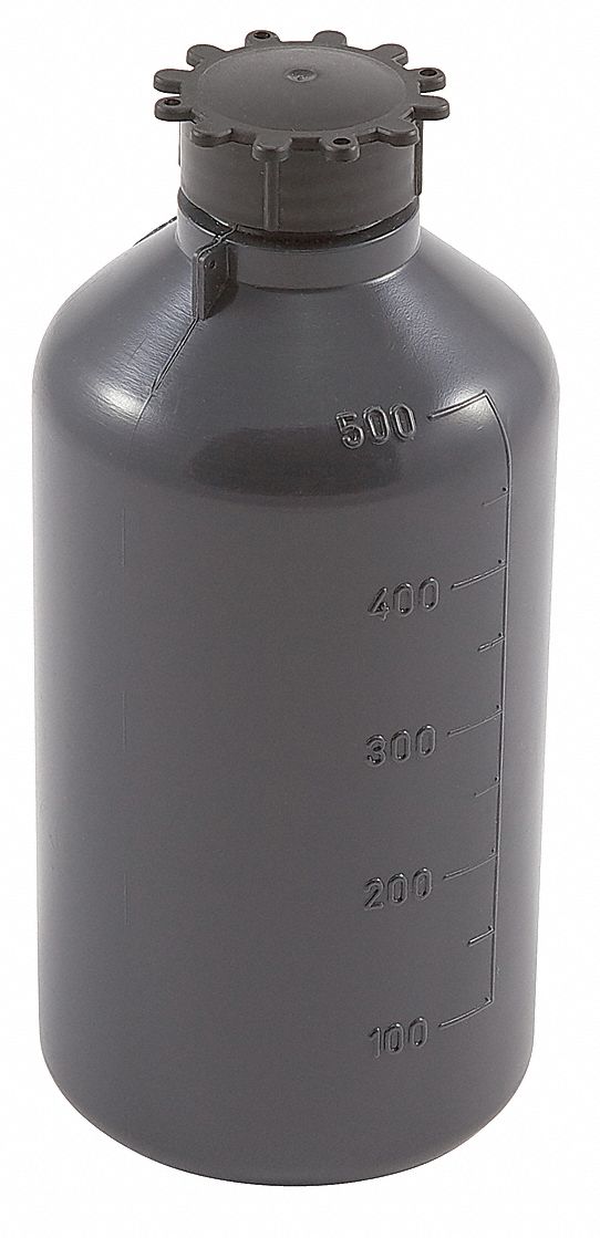 Bottle, 157 mm H, Gray, 74 mm Dia, PK25