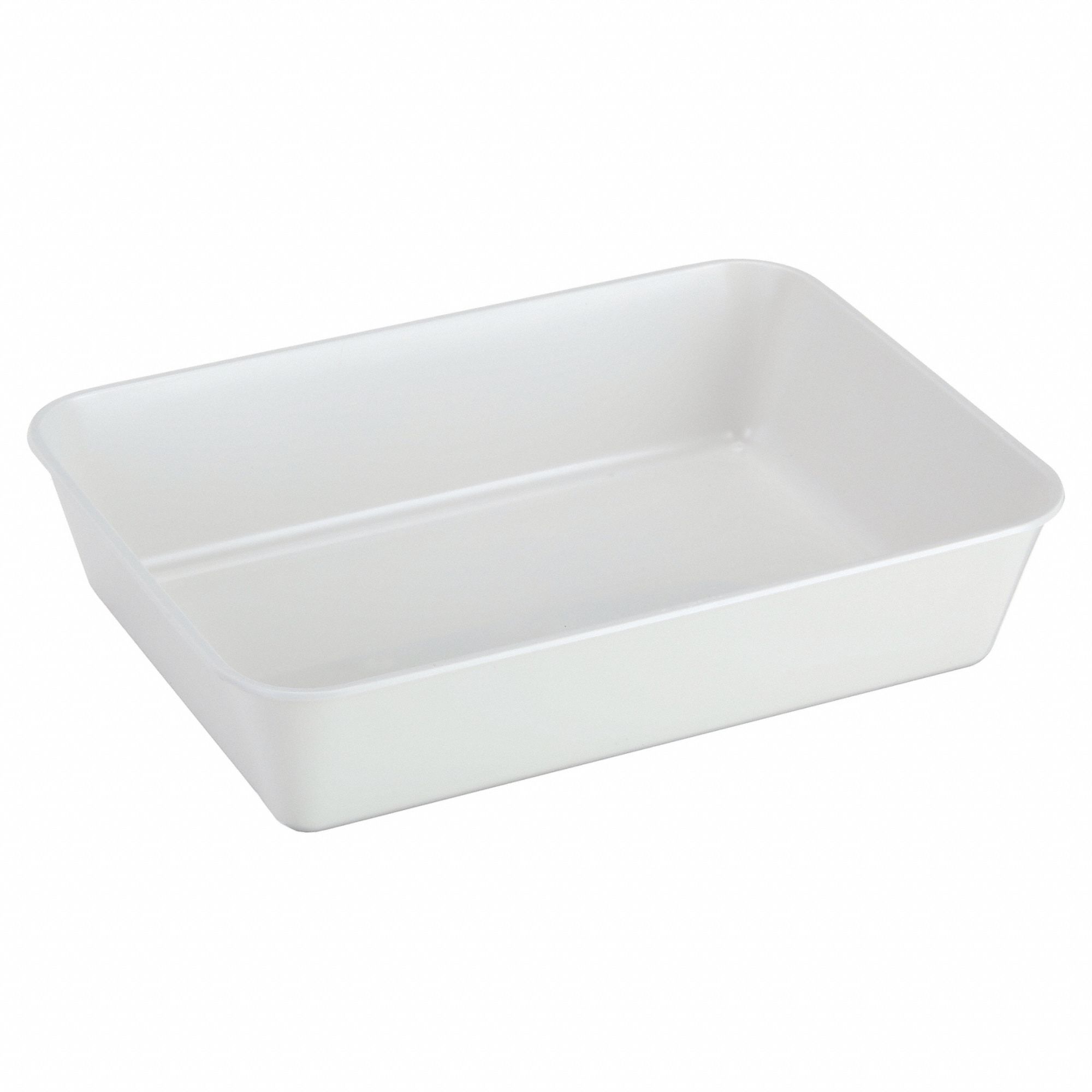 Tray: Polystyrene, 3 1/4 in Overall Ht, Rectangular, 10 in Overall Wd, 13 7/8 in Overall Lg