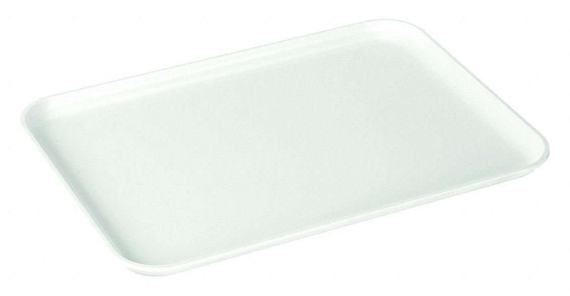 Tray: Polystyrene, 3/4 in Overall Ht, Rectangular, 11 3/4 in Overall Wd, 16 1/8 in Overall Lg