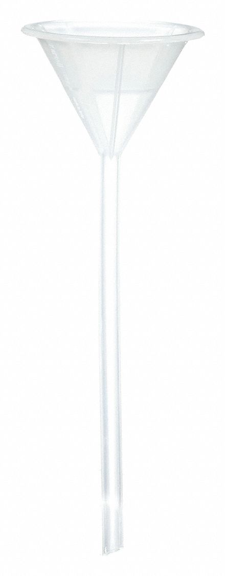 FUNNEL, PLASTIC, 1.69 FL OZ CAPACITY, 50 ML CAPACITY, POLYPROPYLENE, WHITE, 2 PK