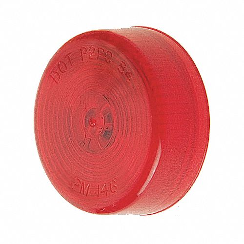 CLEARANCE/MARKER LAMP, INCANDESCENT, ROUND, 12 V, RED, 3/4 X 2 IN, ACRYLIC PLASTIC