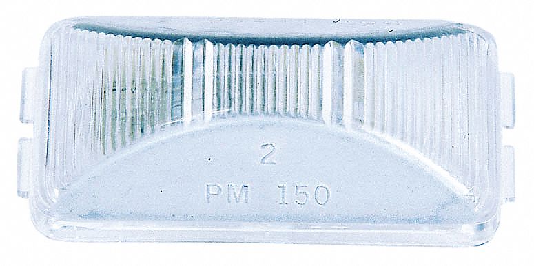 LICENSE PLATE/UTILITY LAMP, RECTANGLE, SEALED, 12 V, CLEAR, 2.48 X 0.84 X 1.2 IN, ACRYLIC PLASTIC