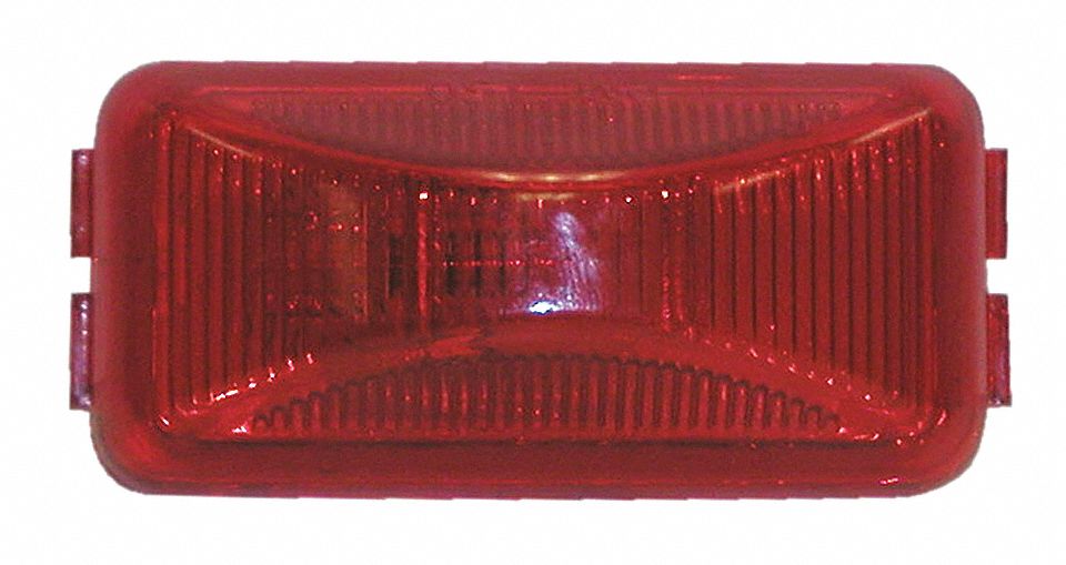 CLEARANCE/MARKER LAMP, INCAND, RECTANGLE, 12 V, RED, 2.48 X 1.2 X 0.84 IN, ACRYLIC PLASTIC