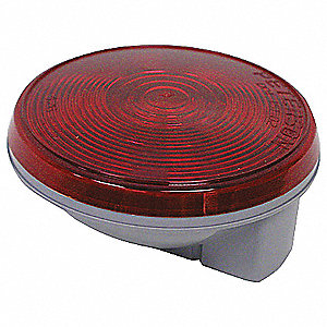 STOP/TAIL/TURN LAMP, ROUND, INCAND, SEALED, 3-PRONG, 12 V, RED, 2 1/16 X 4 1/4 IN
