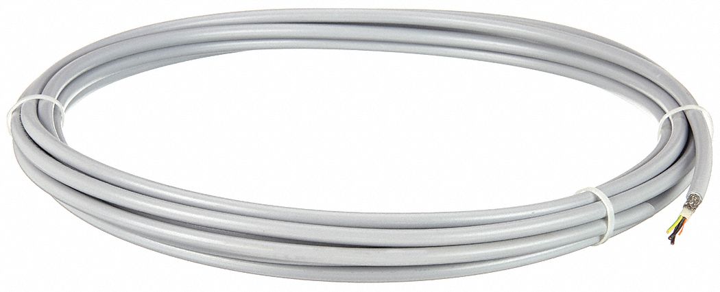 CONTROL CABLE, CF78-UL, PUR JACKET, GREY, 3 CONDUCTORS, 18 AWG, SHIELDED, 4 X OD, 100 FT