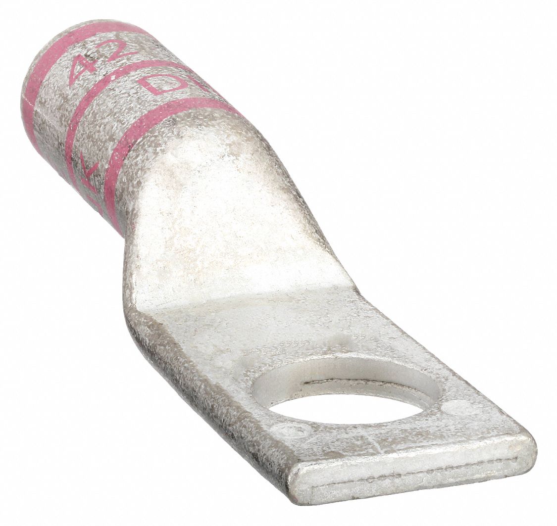 ONE-HOLE LUG COMPRESSION CONNECTOR, 1/0 AWG MAX WIRE SIZE, ½ IN STUD SIZE