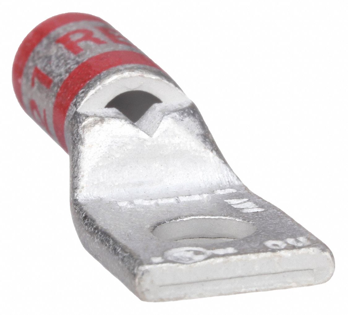 ONE-HOLE LUG COMPRESSION CONNECTOR, 8 AWG MAX WIRE SIZE, 5/16 IN STUD SIZE