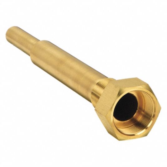 Brass, 3/4 in MNPT, Threaded Thermowell 24C45824C458 Grainger