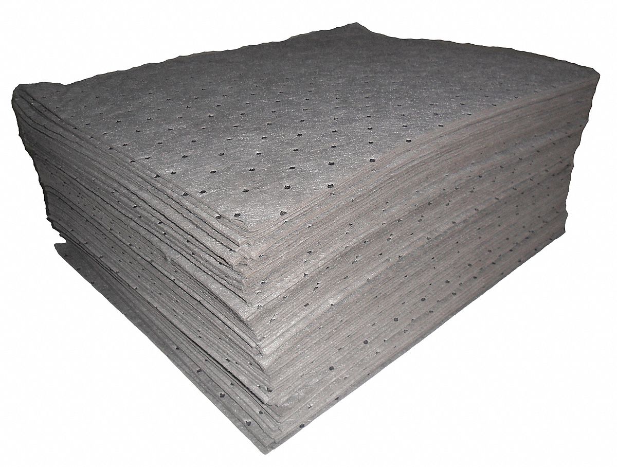 GRAINGER APPROVED 19" Absorbent Pad, Fluids Absorbed Universal, Medium