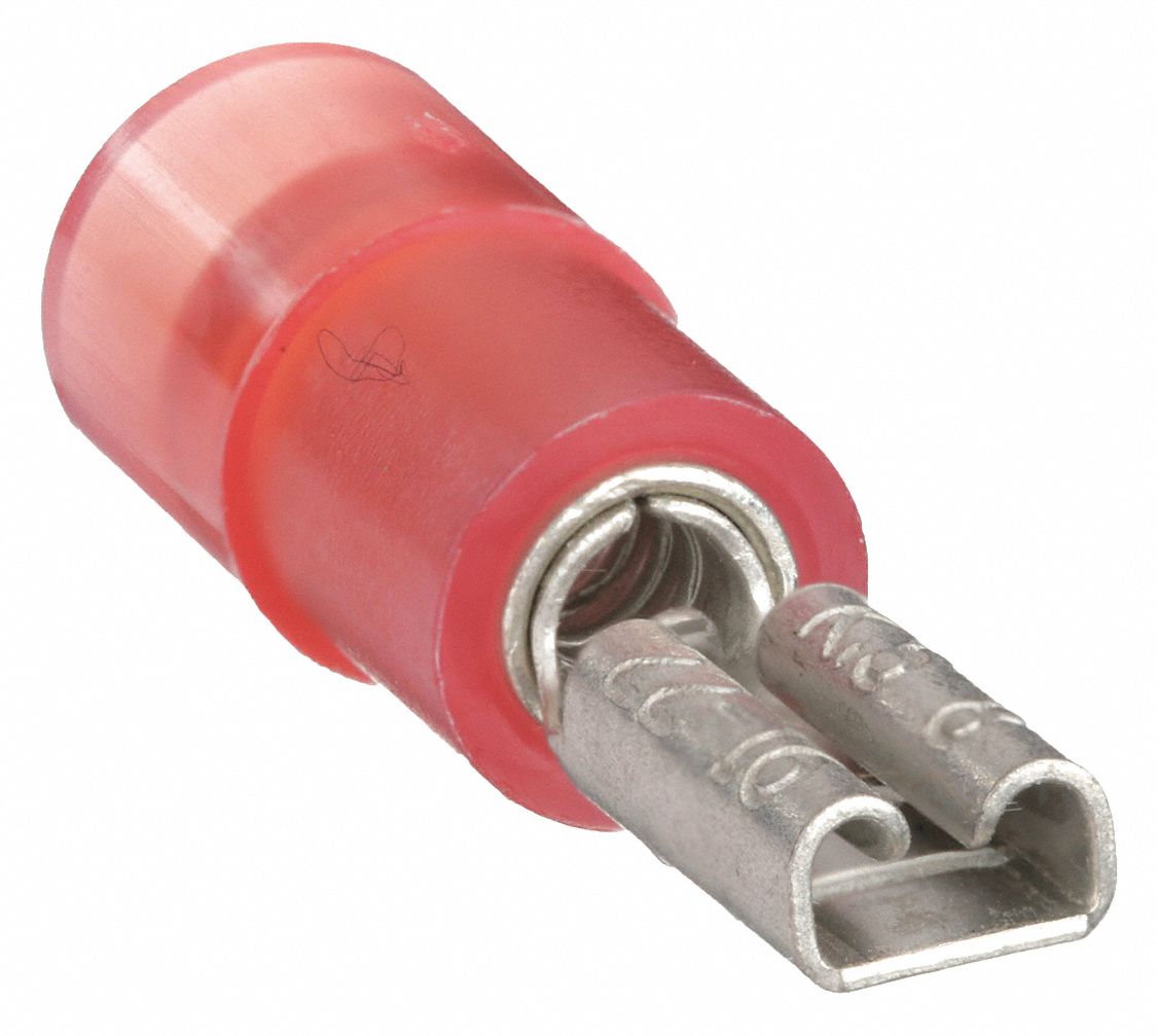 DÉCONNEXION FEMELLE AVEC MANCHON EN CUIVRE, NYLON, COUVERTURE PARTIELLE, LAITON, 0,772 PO LONGUEUR, 22 AWG, 16 AWG