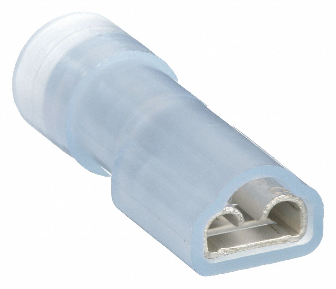 Wire Disconnect: Female Socket, Blue, Nylon, Full Coverage, 16 AWG – 14 AWG Wire Size